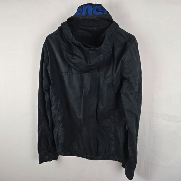 Bench Utility Jacket Men's Medium Full Zip Up Hooded Navy Blue - Picture 15 of 16